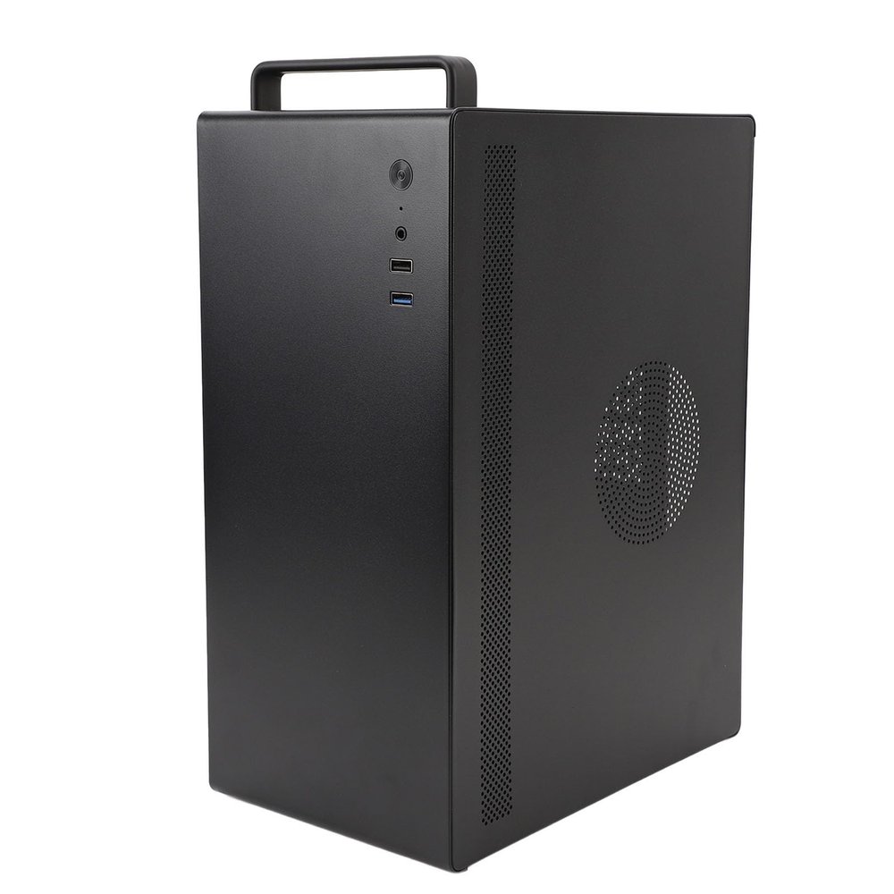 Compact Micro ATX ITX PC Gaming Case, Desktop Computer Case, HDD SSD Storage Support, 4 PCIe Expansion Slots, USB 3.0 2.0 Port, for Office Home