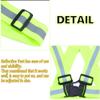 GEMILY Neon Green Vest Reflective High Visibility Safety Warning Vest Sparkly Adjustable Straps for Walking Jogging Cycling(Green) view 3