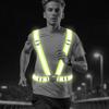 GEMILY Neon Green Vest Reflective High Visibility Safety Warning Vest Sparkly Adjustable Straps for Walking Jogging Cycling(Green) view 4