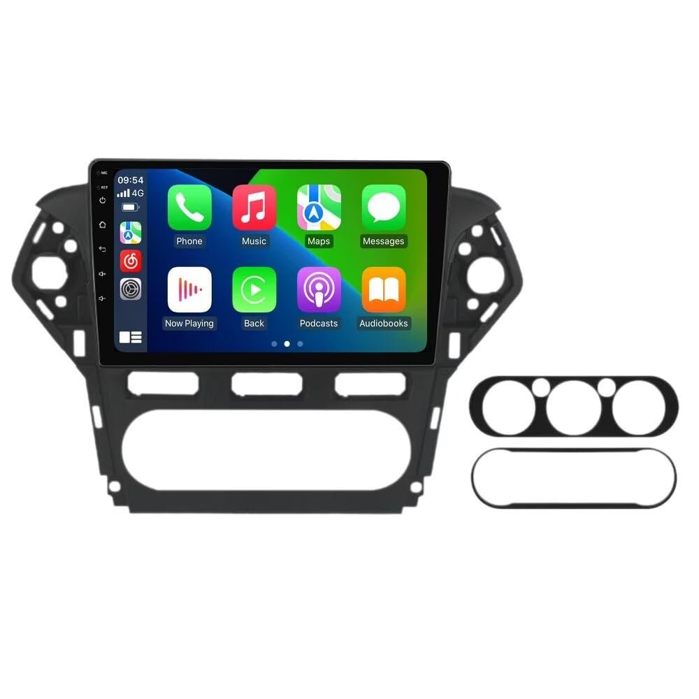 2+32GB 8Core Android Car Radio for Ford Mondeo 2010-2014 Manual AC 9" IPS Touch Screen Built-in Car-Play Android Auto/GPS Navigation/SWC/DSP/Rear View