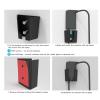 ASHATA Ethernet Adapter Mount, Internet Kit Satellite Brackets Multipurpose High Stability Plastic ABS Mounting Kit for Ethernet Adapter, Black view 2