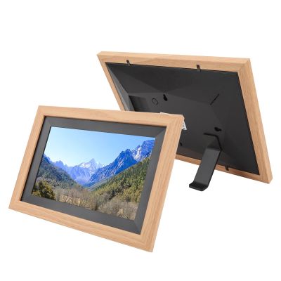 10.1in Digital Picture Frame, 1280 * 800 HD Touch Screen Digital Photo Frame Display, Auto Rotate, Share Photos Videos Instantly via App, Wall Mountable (US Plug 100 to 240V)