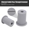 6 Pcs Cable Routing Kit, Compatible with Ethernet Cable, Silicone Cable Grommet for 1 Inch Wall Hole, Cable Feed Through Bushing for Cable, Grey view 2