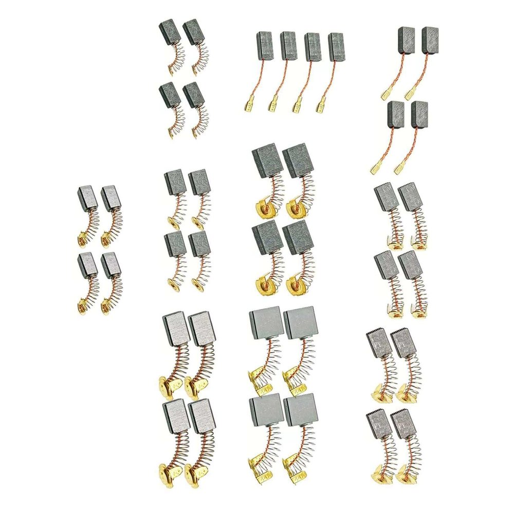 40PCS Electric Motor Carbon Brushes Repair Kit with 10 Sizes for Repair Power Tools