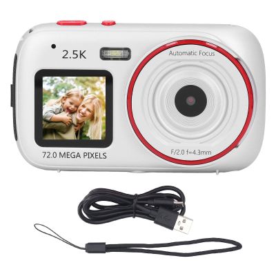 Bewinner Digital Camera for Photography & Video - 72MP 2.5K Dual Screen Vlogging Camera, 16X Digital Zoom Autofocus & Anti Shake & Automatic Light Sensitive Compact Camera for Travel