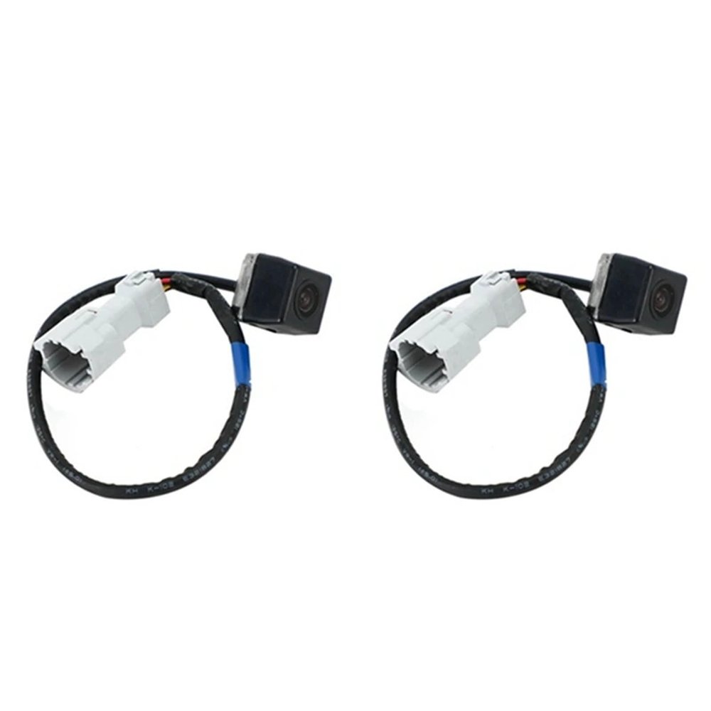 2Pcs Compatible Compatible for Hyundai I40 11-14 Car Rear View Camera Reverse Backup Parking Assist Camera 95760-3Z001 95760-3Z000 3Z102
