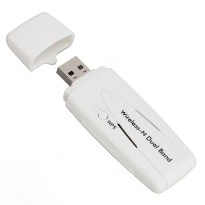 300Mbps Wire Less N Adapter, 2.4G/5.8G Dual Band USB Wi Fi Adapter, Ralink RT3572 Wi Fi Dongle for Kali, Linux, Ubuntu, 7 8 8.1 10 32 64 bit, OS X 10.7 10.8 10.9 and TVs