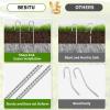 Besitu 12 inch Fence Stakes Heavy Duty 50-Pack J Hook Rebar Ground Stakes Anchor Galvanized Tent Stakes for Outdoor Decorations Inflatables Metal Stakes for Wire Fencing view 4