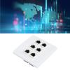 Ethernet Wall Plate 6 Port, Cat 6 Ethernet Wall Outlet Female to Female, Detachable Keystone Wall Coupler Jack Plate, Compatible with Cat5/5E/6/6A Ethernet Devices view 4