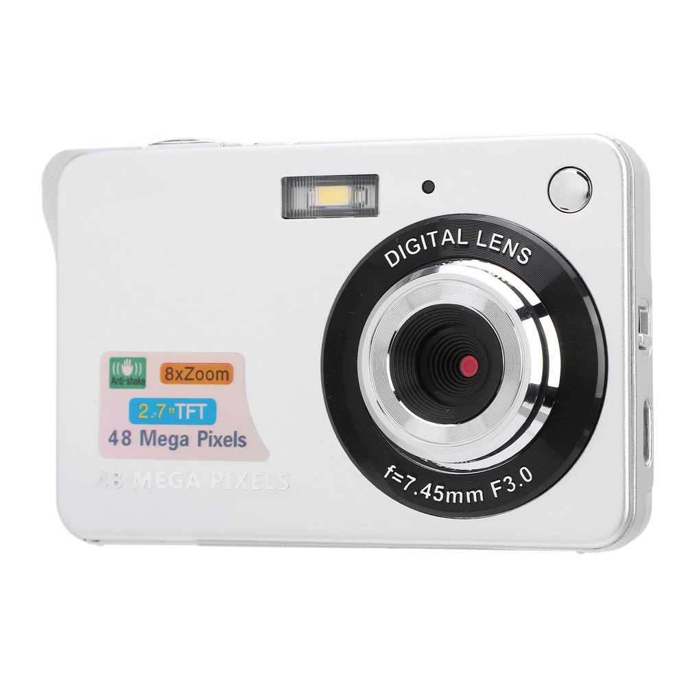 Anti Shake 48MP Digital Camera with 8X Digital Zoom, 2.7 Inch TFT LCD Screen, Autofocus, Anti Shake, Built in Flash Light