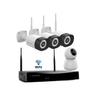 10CH WiFi6 NVR kit w/1TB HDD, 3MP 1x Indoor Pt Cameras & 3X Super Bright 18-LED Floodlight, Two-Way Audio, and Exclusive Panic Siren view 1
