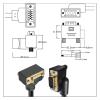 90 Degree Male to Female Extension Cable, 15 Pin Monitor Video Cable Support 1080P Full HD Compatible with The PC TV Projector(Straight,1m) view 4