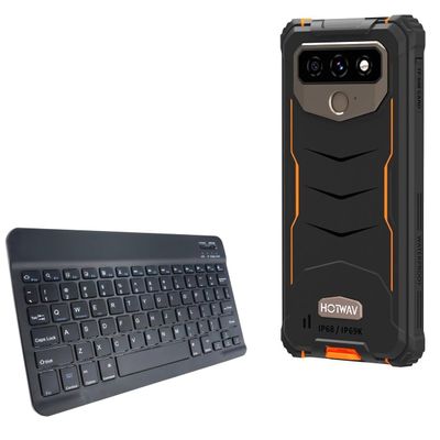 BoxWave Keyboard Compatible with Hotwav T5 Pro - SlimKeys Bluetooth Keyboard, Portable Thin with Chiclet-Style Keys - Jet Black
