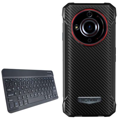 BoxWave Keyboard Compatible with Hotwav T7 - SlimKeys Bluetooth Keyboard, Portable Thin with Chiclet-Style Keys - Jet Black