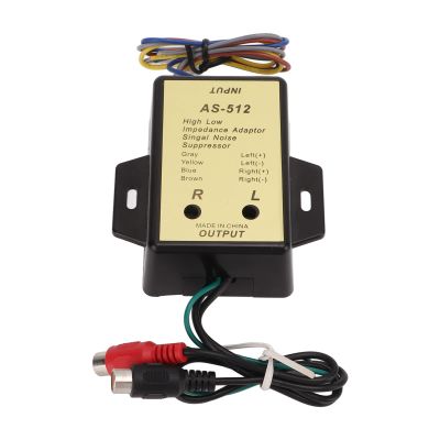 Keenso 2 Channel Adapter, High-Low Impedance, Audio Output Converter for Car Stereo, Home, Office, Vehicle Systems