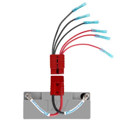 Connect-Ease Yak Quik 12V Battery Connector Kit RCE12VKYK | Power Up to 3 Electronics for Kayak Fishing, Ice Fishing, and Off-Grid Adventures | Marine-Grade 14 Gauge Wire | Battery NOT Included