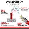 Connect-Ease Yak Quik 12V Battery Connector Kit RCE12VKYK | Power Up to 3 Electronics for Kayak Fishing, Ice Fishing, and Off-Grid Adventures | Marine-Grade 14 Gauge Wire | Battery NOT Included view 3