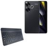 BoxWave Keyboard Compatible with Poco F6 - SlimKeys Bluetooth Keyboard, Portable Thin with Chiclet-Style Keys - Jet Black view 1