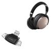 BoxWave Smart Gadget Compatible with AKG Y600NC Wireless - AllReader SD Card Reader, microSD Card Reader SD Compact USB - Jet Black view 1