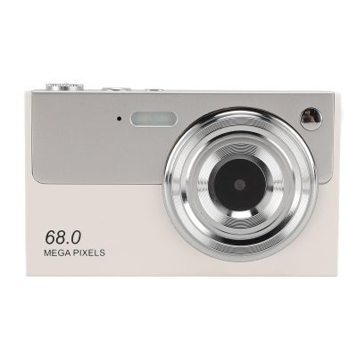 4K Digital Camera for Photography, 68MP Autofocus Anti Shake 16X Zoom Vlogging Camera, Flash, Compact Travel Camera, Built in 32GB Memory (Silver)