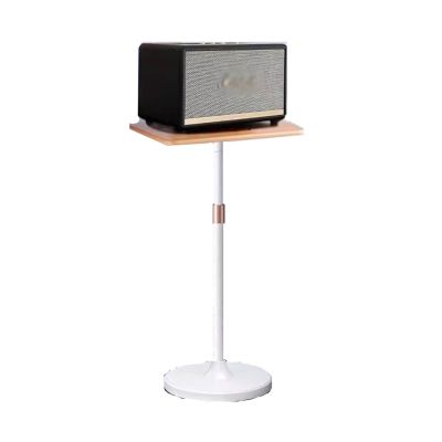 yinxx240708 Speaker Stands Mounts Speaker Stand Solid Wood Floor Standing Audio Stand Kickstand Rack CD Cabinet Surround Stand Desktop Speaker Stands(White)