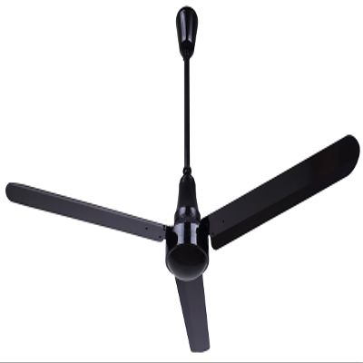 60" Black Weatherproof Industrial Ceiling Fan  High-Performance DC Motor  Wall Control  Ideal for Outdoor Patios, Warehouses & Gyms