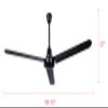 60" Black Weatherproof Industrial Ceiling Fan  High-Performance DC Motor  Wall Control  Ideal for Outdoor Patios, Warehouses & Gyms view 3