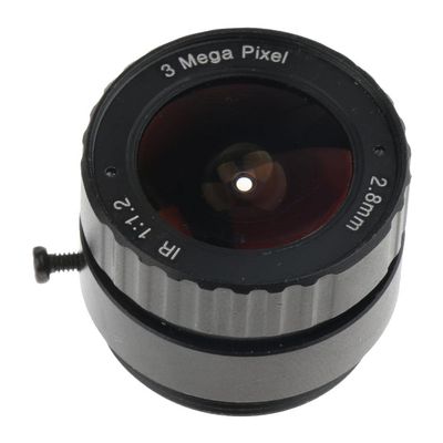 Security IP Camera 2.8mm .2 Fixed Iris CCTV Lens CS Mount Format 1/3'' (Black)