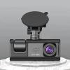 Car Dash Cam, 1 Piece 1080P 3 Camera Loop Recording, 2 Inch IPS Screen, Black view 1
