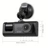 Car Dash Cam, 1 Piece 1080P 3 Camera Loop Recording, 2 Inch IPS Screen, Black view 2