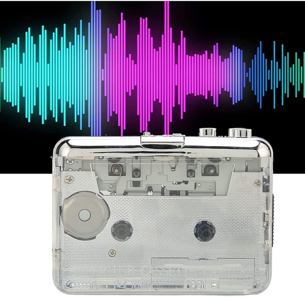 Portable Cassette Player, Tape Player Audio Cassette to Digital Converter with 3.5Mm Headphone Jack, 2 Powerful Charging Methods & Auto Reverse Function, for Friend Parents Wife Husband
