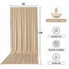 40ftx12ft Beige Backdrop Curtains for Parties, Wrinkle Free Polyester Photo Backdrop Drapes 12 ft Long Back Drop Cloth for Wedding Birthday Photography Background Party view 4