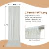 1014ft Wrinkle Free Ivory Backdrop Curtain, Soft Silky Easy to Drape Cream Wedding Drapes for Backdrop, 2 Panels 514ft Photo Backdrop Curtains for Parties Birthday Photography Background Cloth view 2