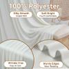 1014ft Wrinkle Free Ivory Backdrop Curtain, Soft Silky Easy to Drape Cream Wedding Drapes for Backdrop, 2 Panels 514ft Photo Backdrop Curtains for Parties Birthday Photography Background Cloth view 4