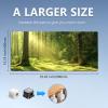 Desk Mat with 2 Magnetic Cable Clips, XXL Mouse Pad with Stitched Edges, Non-Slip Rubber Base Mouse Pad for Gaming Office Home, 35.43 x 15.74 inch (Forest Sun) view 3