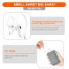 [2 Pairs] Haireca Ear Hooks for AirPods Pro 3 2 1 & AirPods 4 3 2 1, [Adjustable] Ergonomic Design Anti Slip, Comfortable Fit Silicone Clip for Running Sports [Added Velvet Storage Pouch]  White view 3