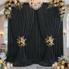40x12 ft Black Backdrop Curtain, 8 Panels 5x12 ft Long Wrinkle Free Silky Polyester Fabric Wedding Backdrop Drapes Black Photo Back Drop Curtains for Parties Photography Background Cloth view 3