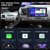 8Core 6G+128G Radio for Honda Civic 2006-2011 Android Car Stereo with 10.1inch IPS Touch Screen Wireless CarPlay Android Auto DSP FM/RDS WiFi GPS Bluetooth 5.0 AHD Backup Camera view 2