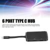 6 in 1 Typ C Hub USB Adapter with 4K HD Multimedia Interface 5Gbps USB 3.0 100W PD Docking Station with Card Reader view 2