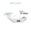 ASUS ROG Strix Arion White M.2 NVMe SSD Enclosure-USB3.2 Gen 2x1 Type-C (10Gbps), Dual USB-C to C & USB-C to A, Screwdriver-Free, Thermal Pads Included, Fits PCIe 2280/2260/2242/2230 M Key/B+M Key view 3