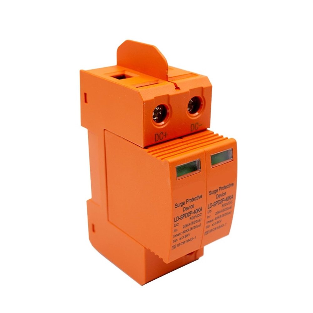 LD-SPD2P 2P DC 1000V 500V Spd20-40kA DC Surge Suppressors/DC Surge Protector Device for Solar Protection 10Pcs(500VDC)