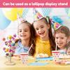 Abizarch 2pcs Cake Pop Display Stand, 60 Holes Wooden Lollipop Holder, Lollipop Tree Holder Decorative Stick Stand for Weddings Baby Shower Birthday Party Anniversaries Candy Decor view 3