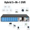 TOWODE 16 Channel Security Recorder DVR Supports 5MP Hybrid 5-in-1 AHD/TVI/CVI/CVBS/IP Analog Camera DVR with Human Detection, Remote Access 24/7 Recording(Pre-Installed 1TB Hard Drive) view 2