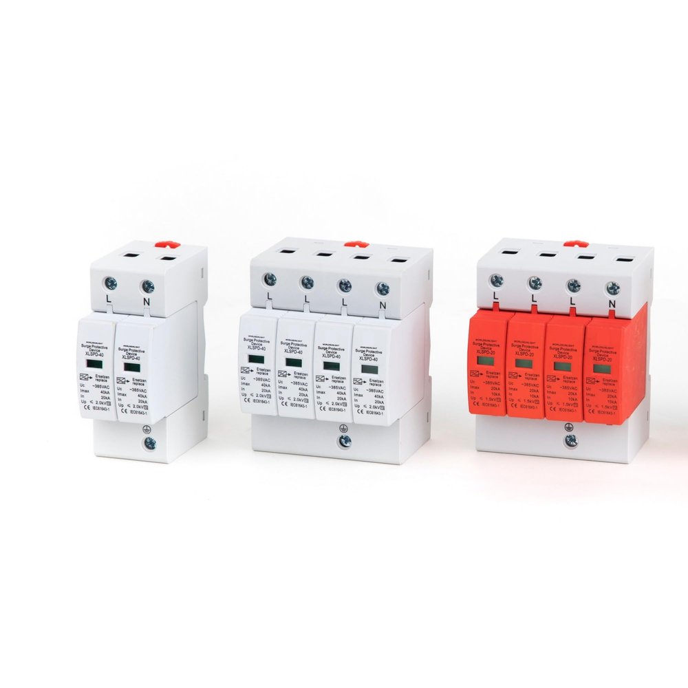 2P 4P House Arrester AC 275V 420V 20KA-40KA Surge Protector Surge Protective Device SPD 1Pcs(2)