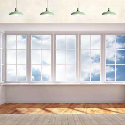 9x6ft Empty Room Window Backdrop Window View Sky Cloud Wooden Floor Business Office Background Video Conference Decoration Home Wall Hanging Online Meetings Video Call Photo Studio Props
