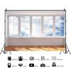 9x6ft Empty Room Window Backdrop Window View Sky Cloud Wooden Floor Business Office Background Video Conference Decoration Home Wall Hanging Online Meetings Video Call Photo Studio Props view 2