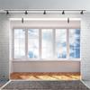 9x6ft Empty Room Window Backdrop Window View Sky Cloud Wooden Floor Business Office Background Video Conference Decoration Home Wall Hanging Online Meetings Video Call Photo Studio Props view 3