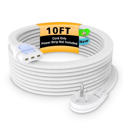 EasyCombo Professional Detachable Extension Cord 10FT | DIY Cord Length | Braided Power Cable with Locking Ends | ETL-Listed 16AWG Copper Wire for Appliances (Flexible & Abrasion-Resistant)