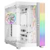 be quiet! Light Base 900 FX White PC case | Fully Windowed Front and Side | Dual Chamber | ARGB | 4 Light Wings 140mm PWM Fans | Inverted and Horizontal Layout | E-ATX Motherboard Compatible | BGW72 view 1