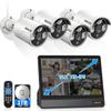 OOSSXX HD Monitor All-in-One 5.0 Megapixel PoE Outdoor Home Security Camera System Wired Outdoor Video Surveillance IP Cameras System view 1